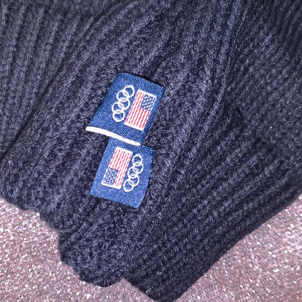 USA Winter Olympic Mittens‎ Navy Cable Knit